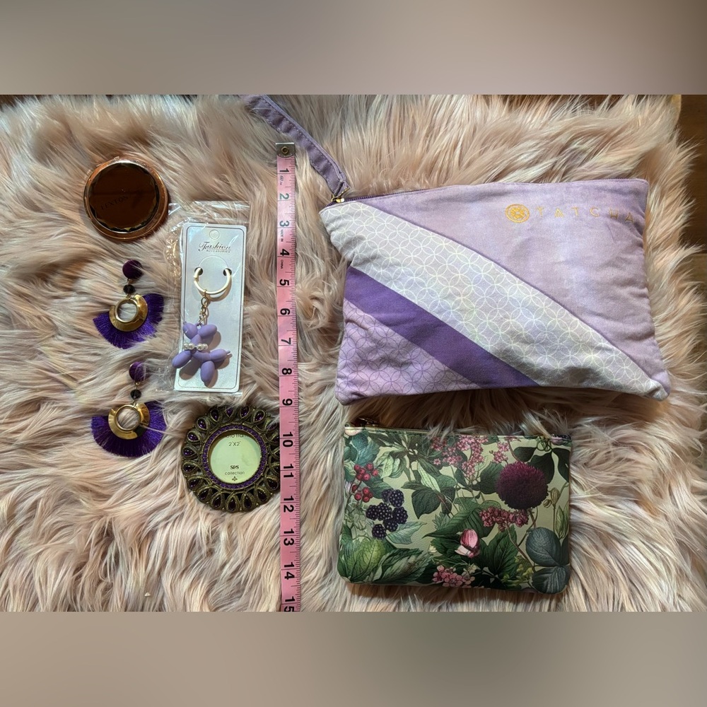 BUNDLE: 💜💜 PURPLE BUNDLE… Tatcha Lavender and Floral Cosmetic Bag Gift Set 💜💜 - Picture 10 of 13